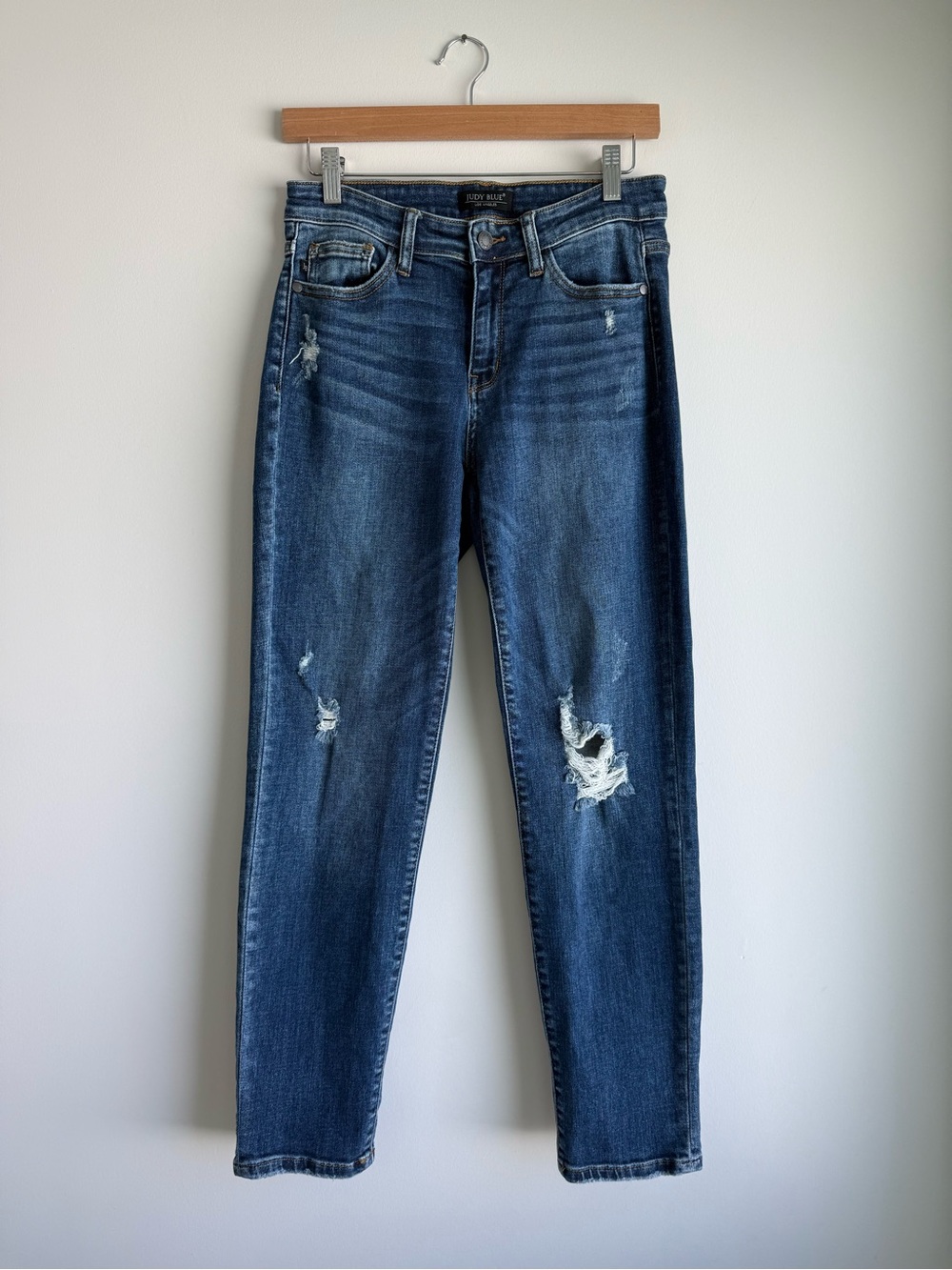 Judy Blue Slim Fit Distressed Jeans Size 5/27 Dark Wash